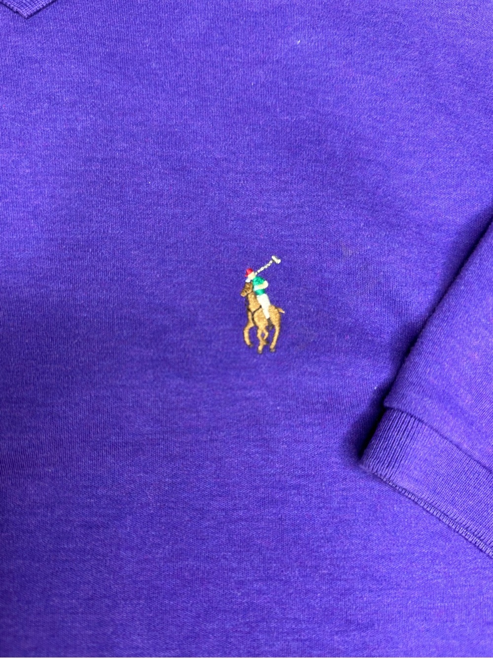 Polo Ralph Lauren Polo Shirt XL Purple Custom Slim Fit Short Sleeve - Picture 4 of 5